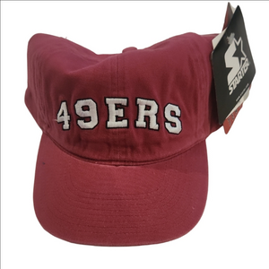 Vintage 90s Classic Starter 49ers Red Cap